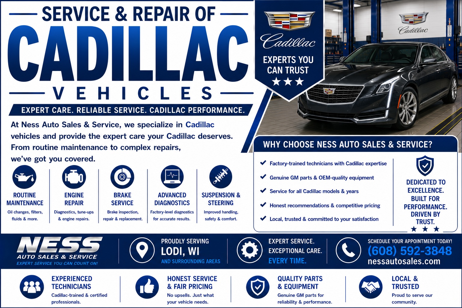 Service and Repair of Cadillac Vehicles