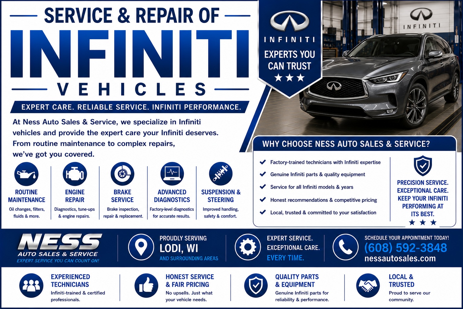 Service and Repair of Infiniti Vehicles