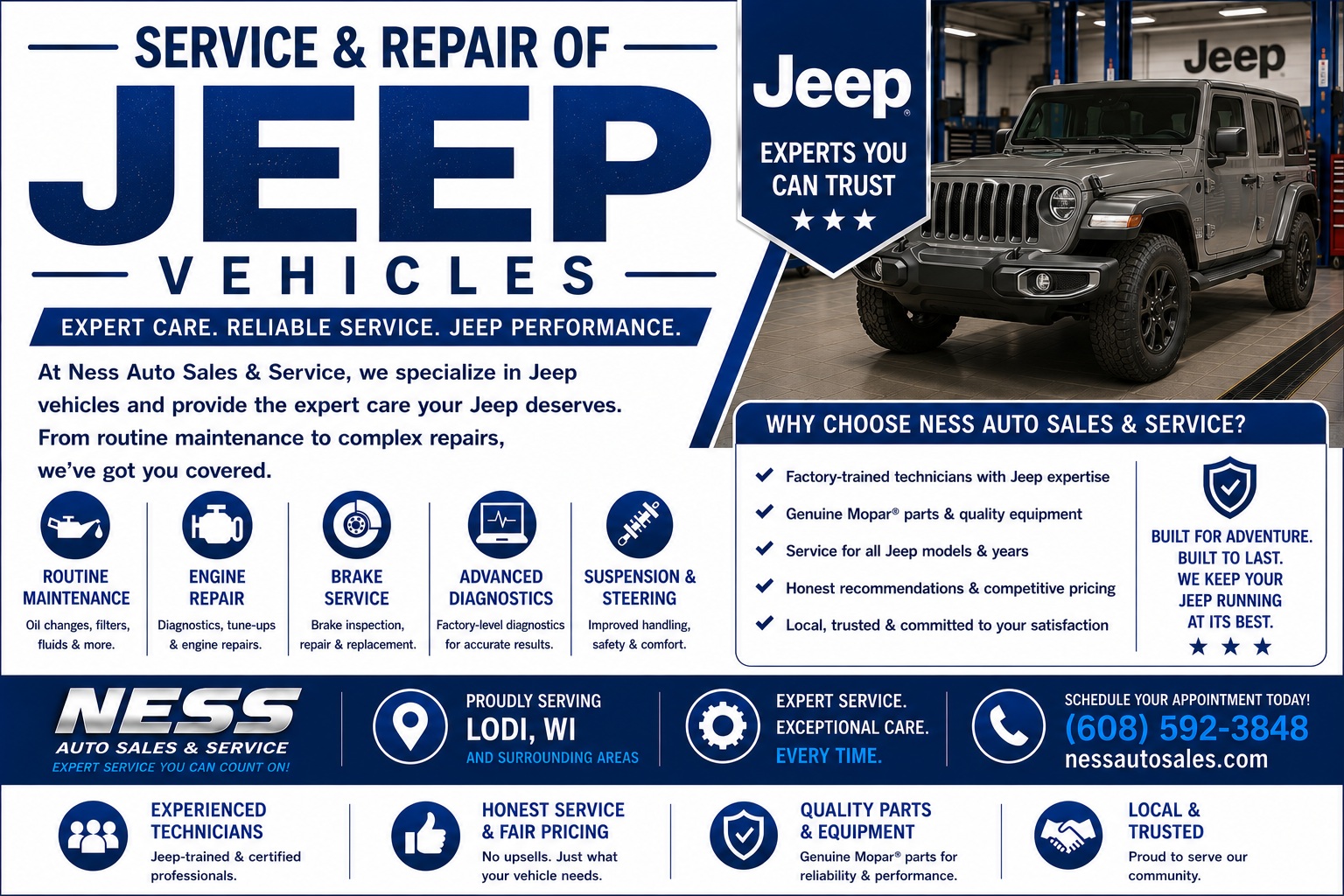 Service and Repair of Jeep Vehicles