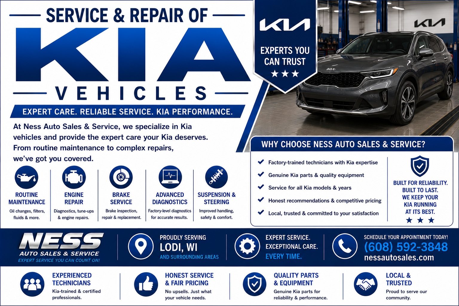 Service and Repair of Kia Vehicles