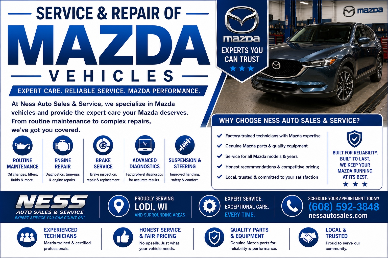 Service and Repair of Mazda Vehicles