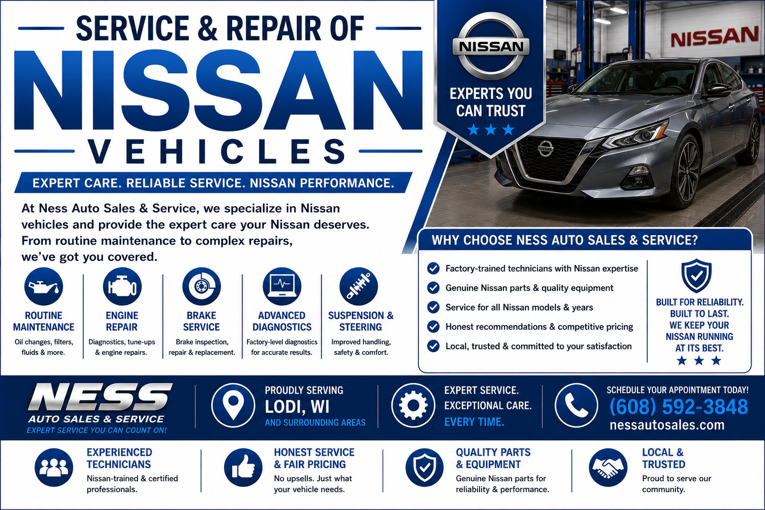 Service and Repair of Nissan Vehicles