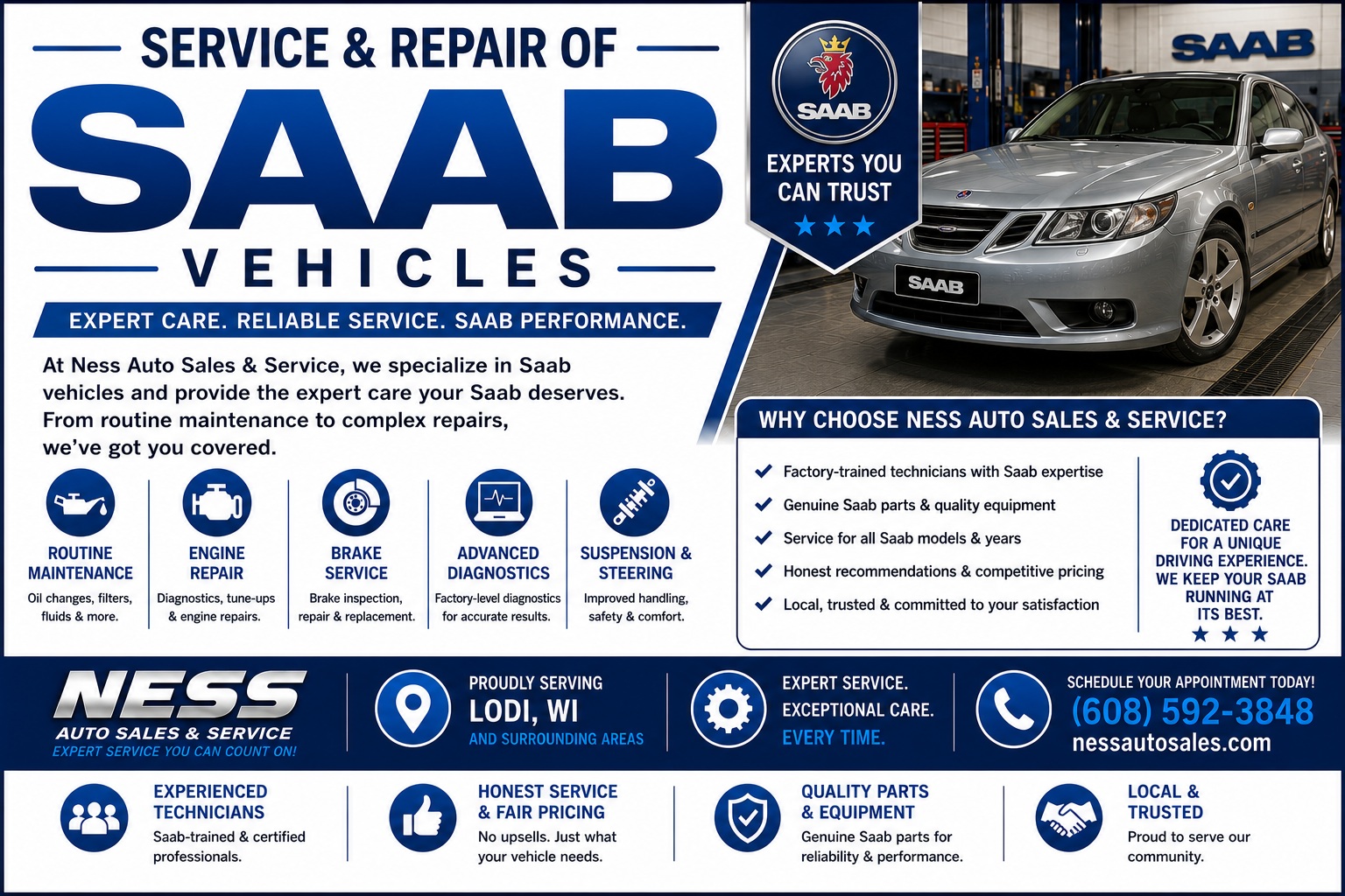 Service and Repair of Saab Vehicles