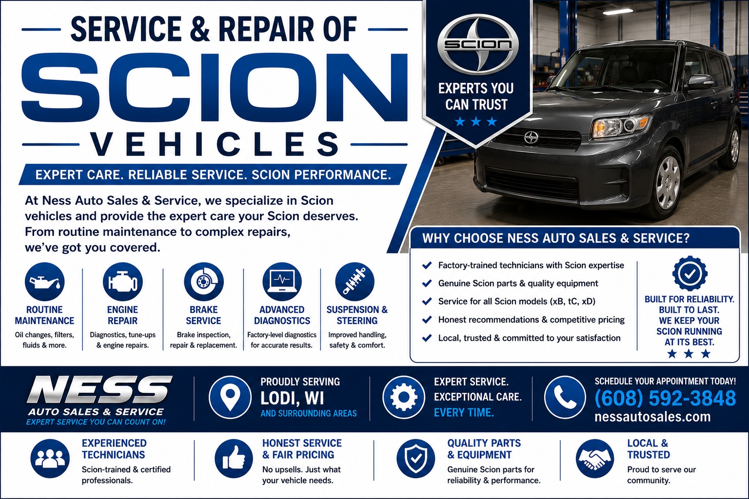 Service and Repair of Scion Vehicles
