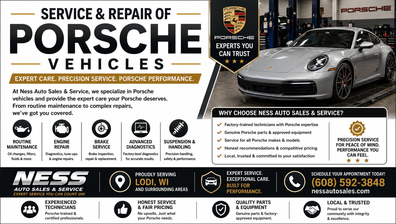 Service and Repair of Porsche Vehicles