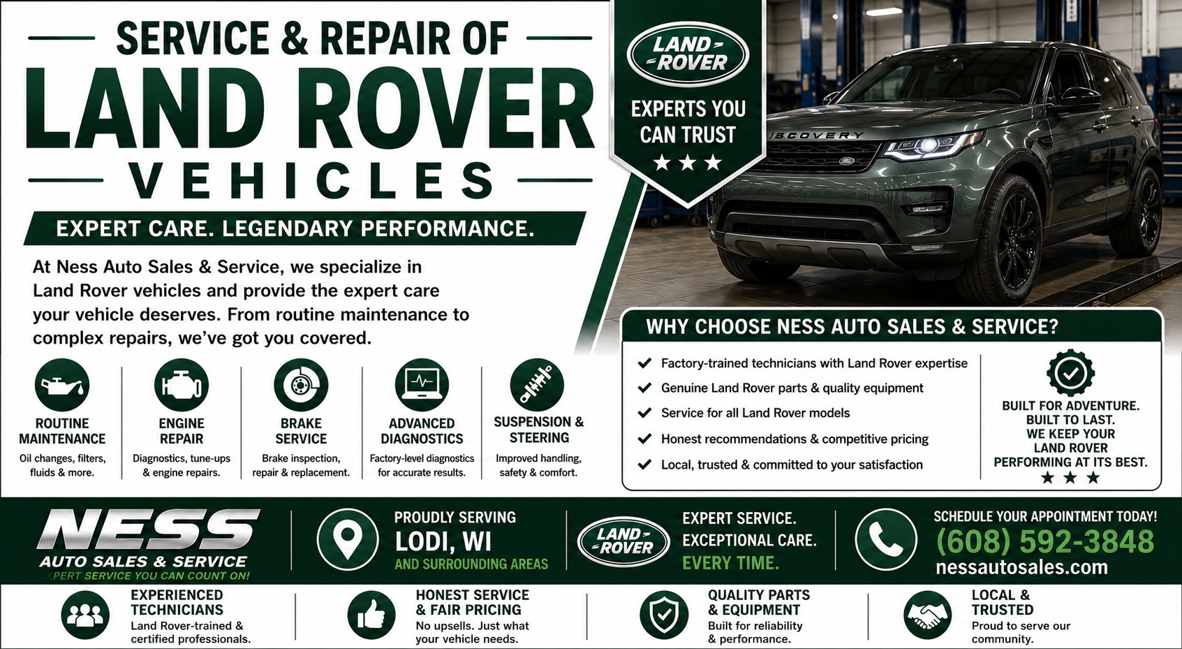 Service and Repair of Land Rover Vehicles