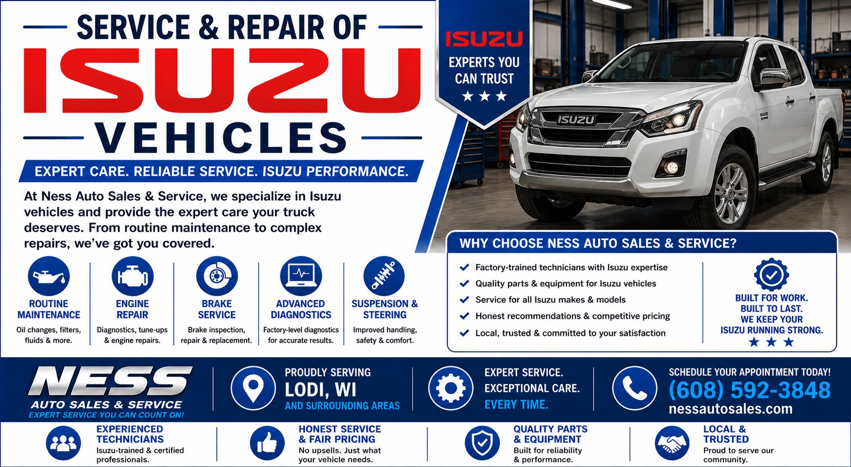 Service and Repair of Isuzu Vehicles