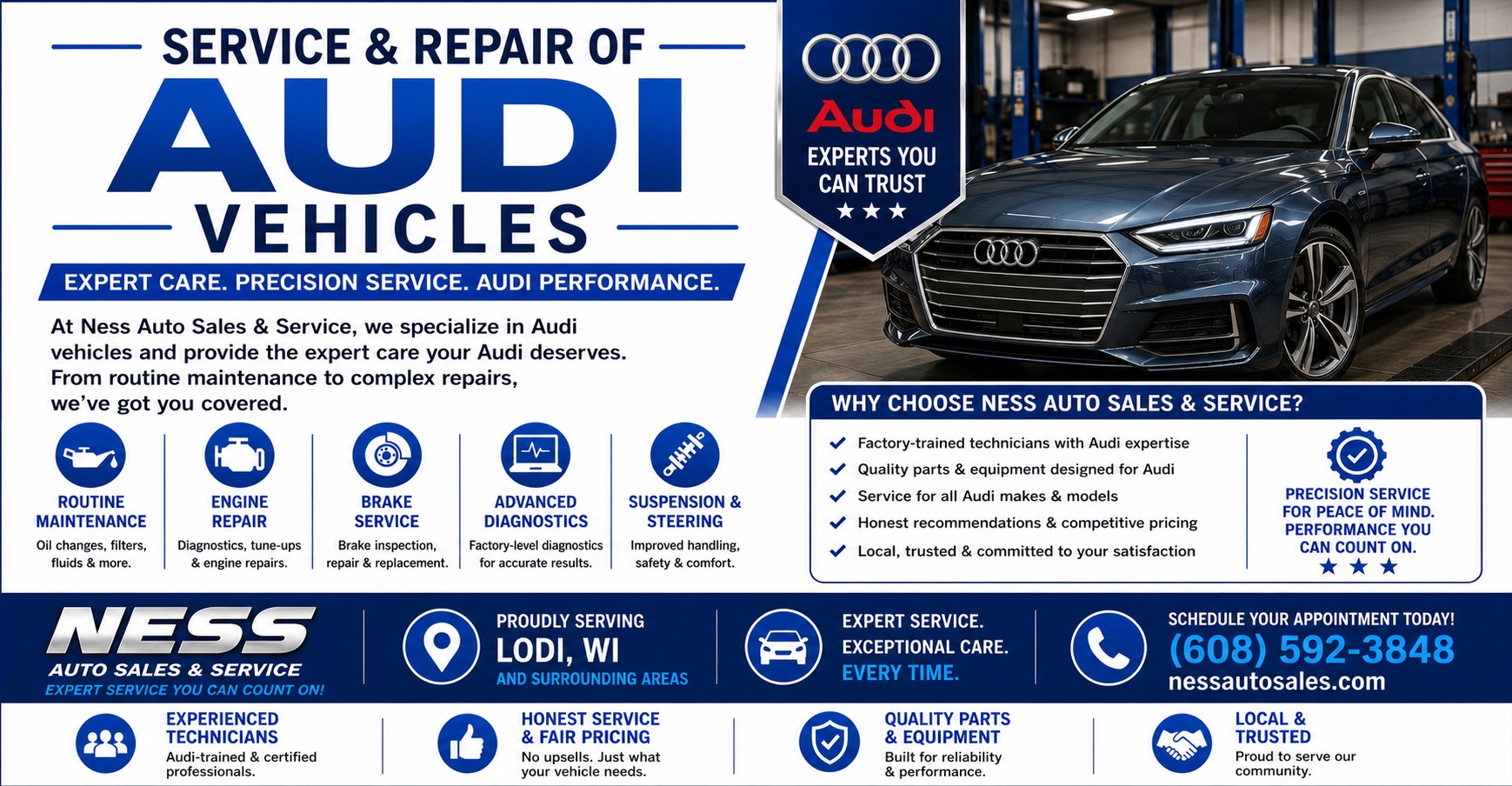Service and Repair of Audi Vehicles