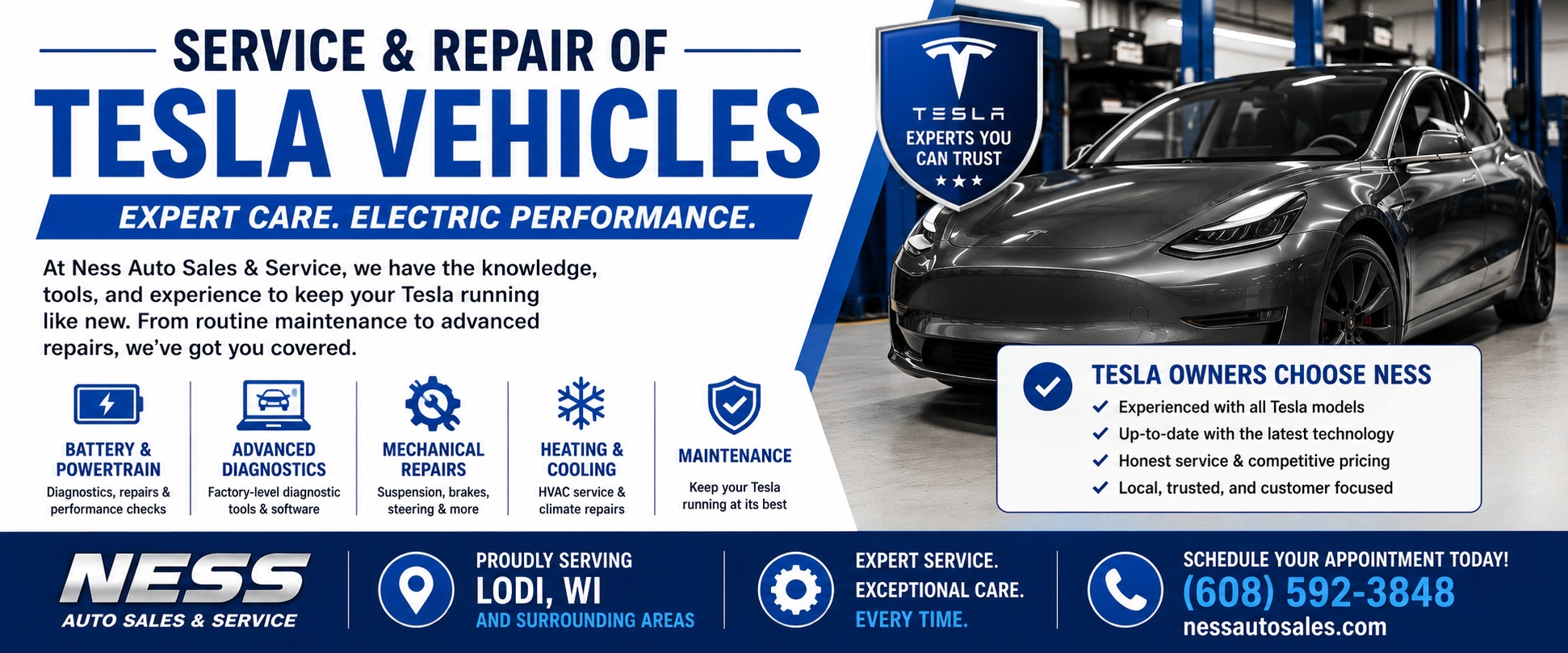 Service and Repair of Tesla Vehicles