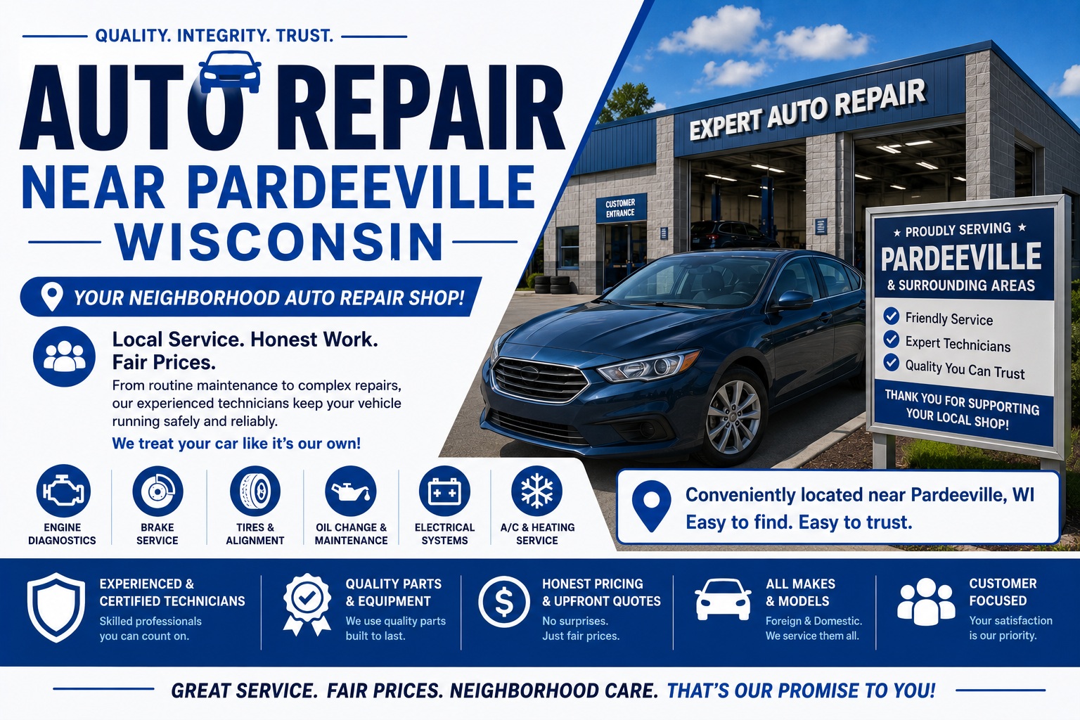 Auto Repair Pardeeville Wisconsin