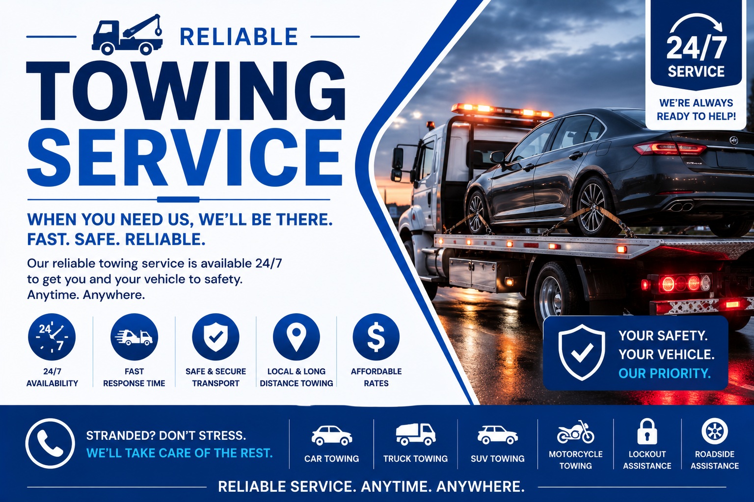 Reliable Towing Services in Lodi, Poynette, Dane, Waunakee, Sauk City, Prairie du Sac, Merrimac, and Harmony Grove